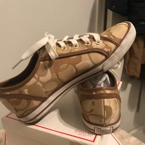 Tan coach sneakers